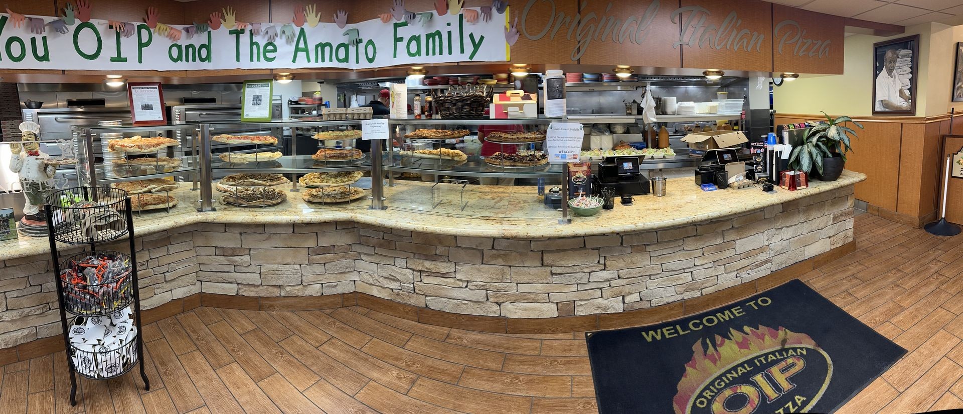 Picture of front counter of OIP